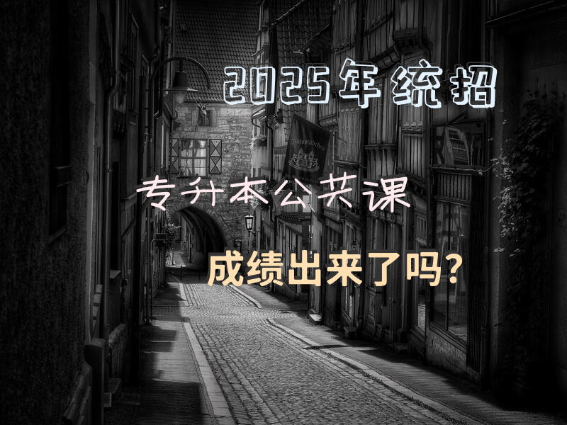 2025年统招专升本公共课成绩出来了吗？