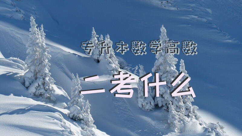 专升本数学高数二考什么