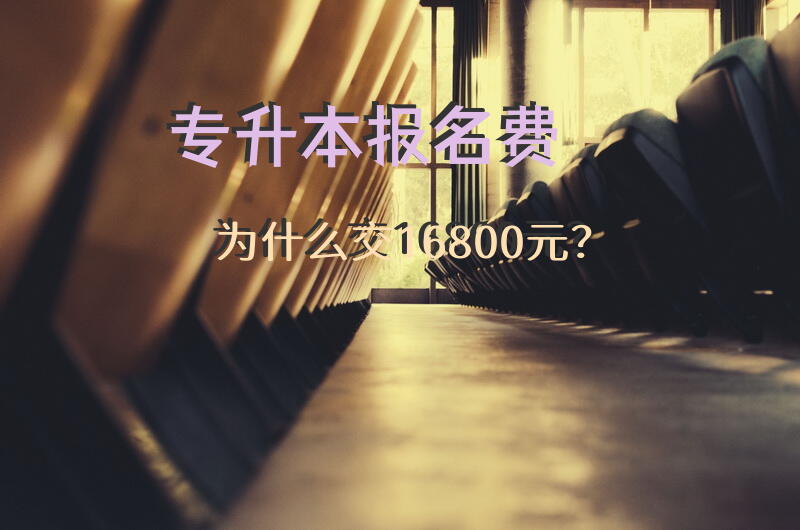 专升本报名费为什么交16800元？