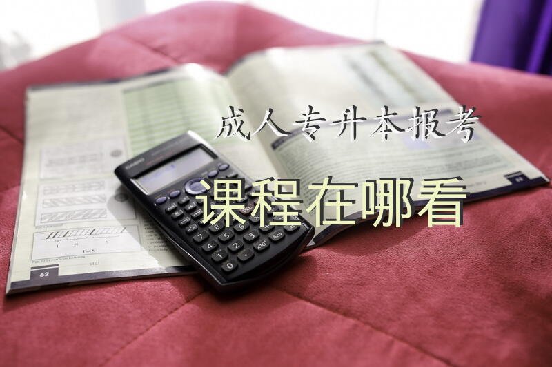 专升本报考课程在哪看