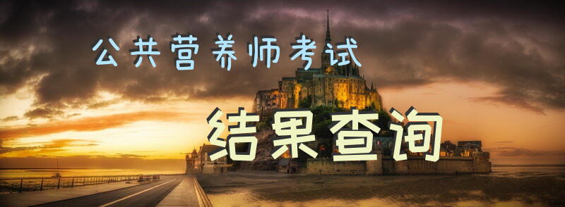 公共营养师考试结果查询
