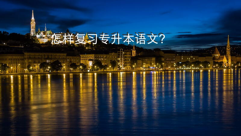 怎样复习专升本语文？
