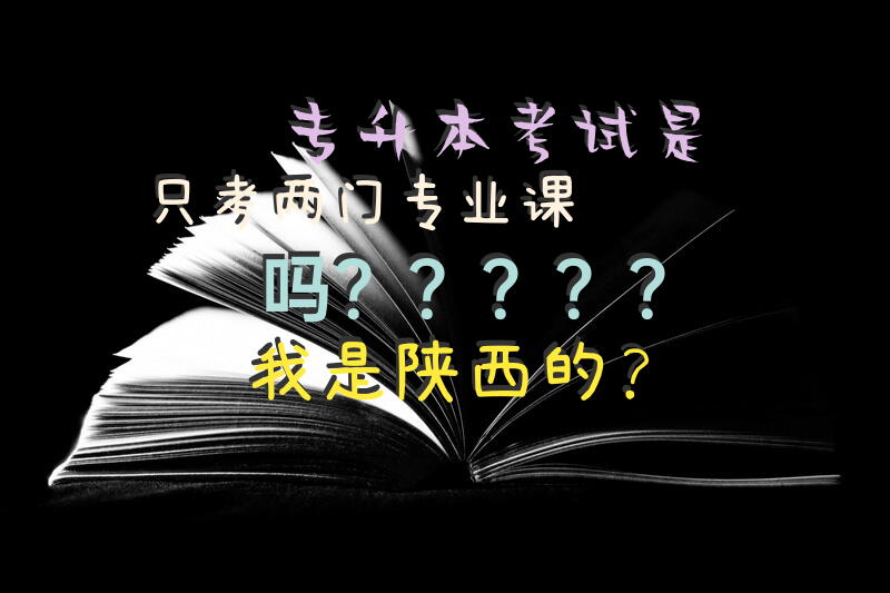 专升本考试 是只考两门专业课吗？？？？？我是陕西的？