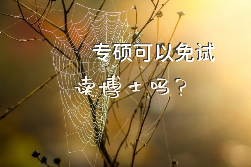 专硕可以免试读博士吗？