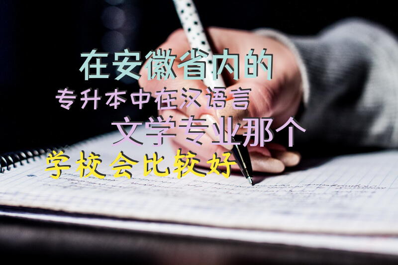 在安徽省内的专升本中在汉语言文学专业那个学校会比较好。