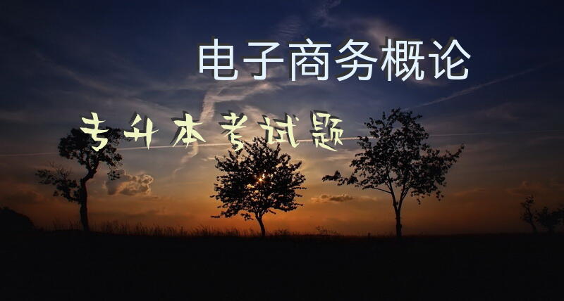 电子商务概论专升本考试题