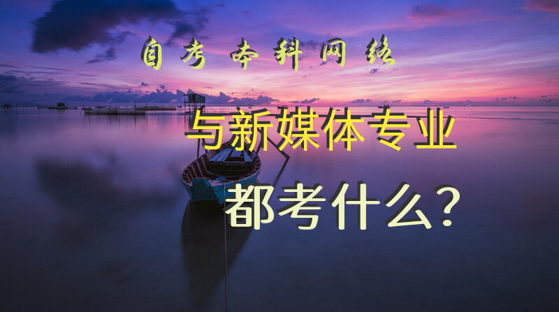 自考本科网络与新媒体专业都考什么？
