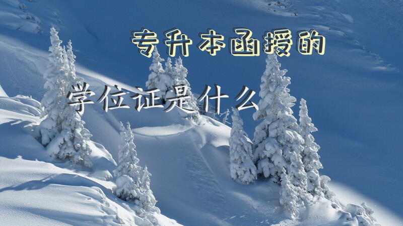 专升本函授的学位证是什么