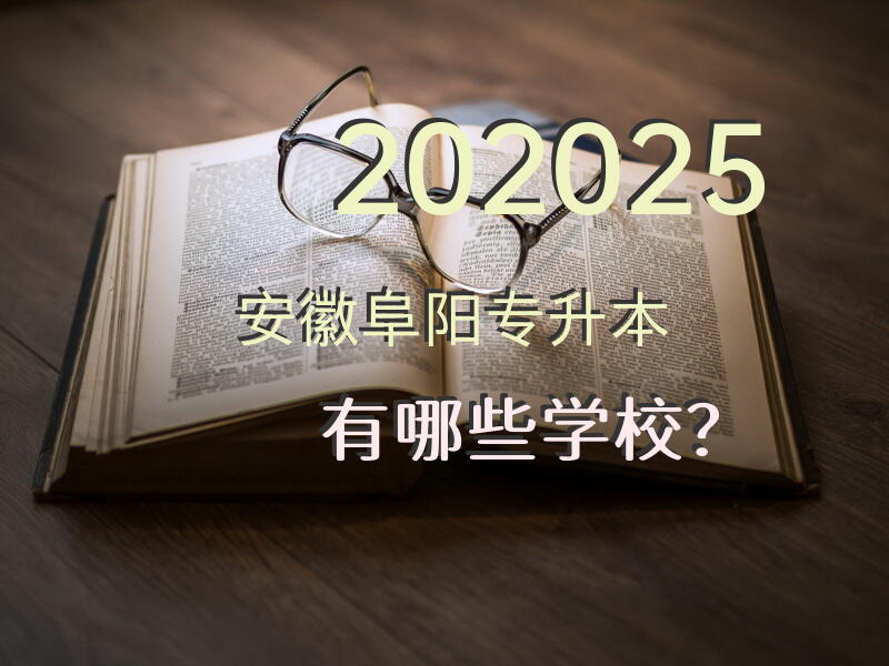 202025安徽阜阳专升本有哪些学校？