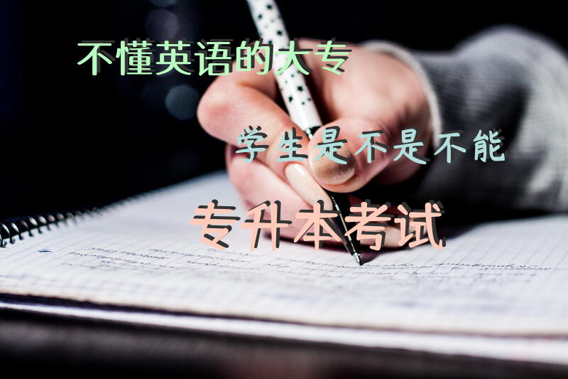 不懂英语的大专学生是不是不能专升本考试？