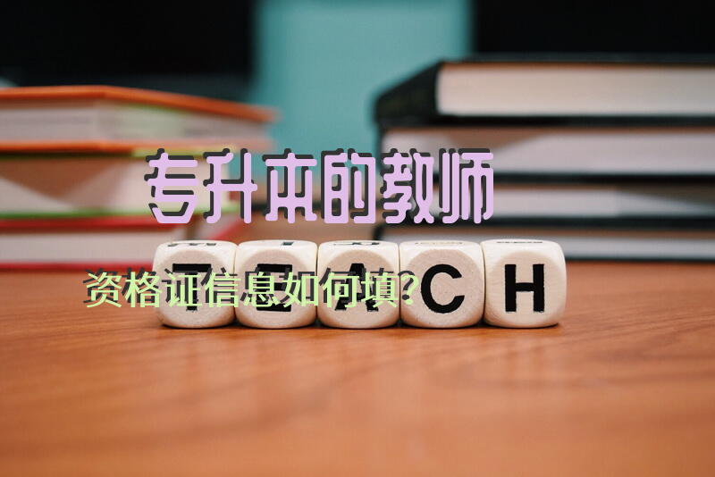 专升本的教师资格证信息如何填？