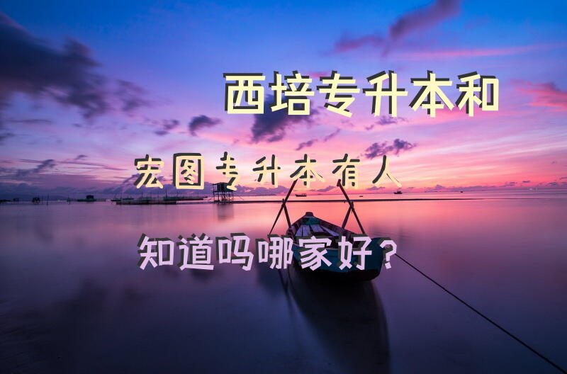 西培专升本和宏图专升本有人知道吗，哪家好？