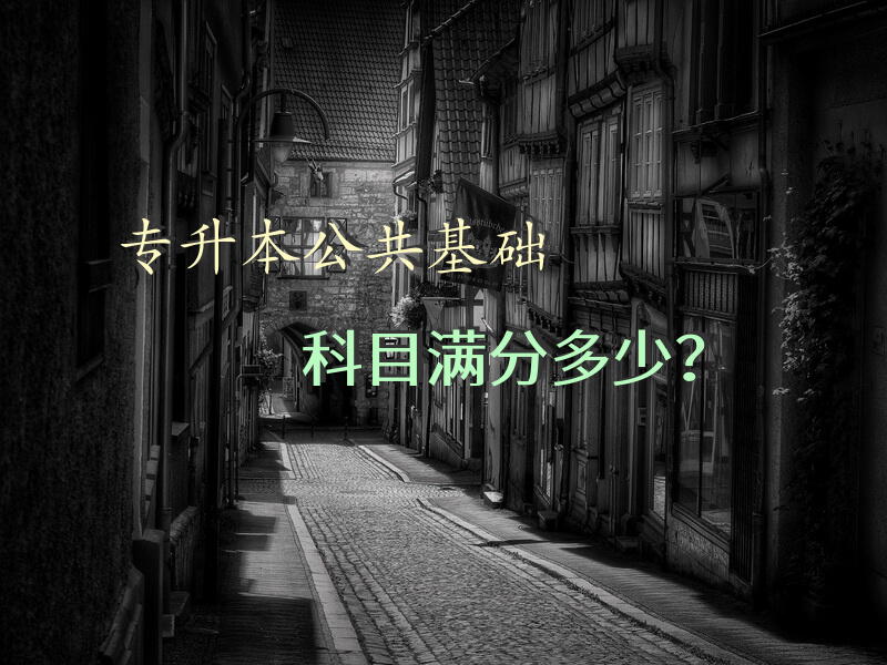 专升本公共基础科目满分多少？