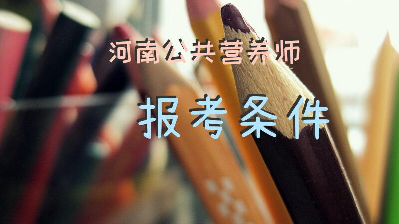 河南公共营养师报考条件