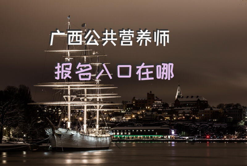 广西公共营养师报名入口在哪