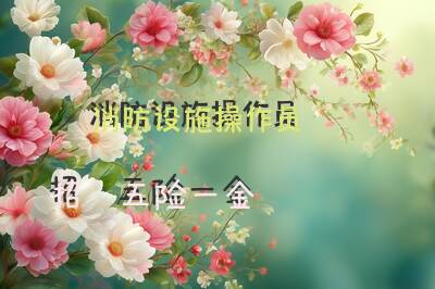 消防设施操作员招聘五险一金