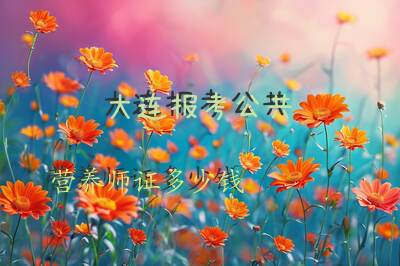 大连报考公共营养师证多少钱