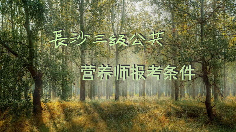 长沙2025年如何报考三级公共营养师